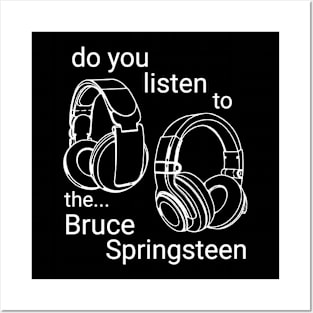 Bruce springsteen - vintage earphone Posters and Art